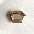 Unshaped Hexagon Dark Brown Step Cut Natural Diamond
