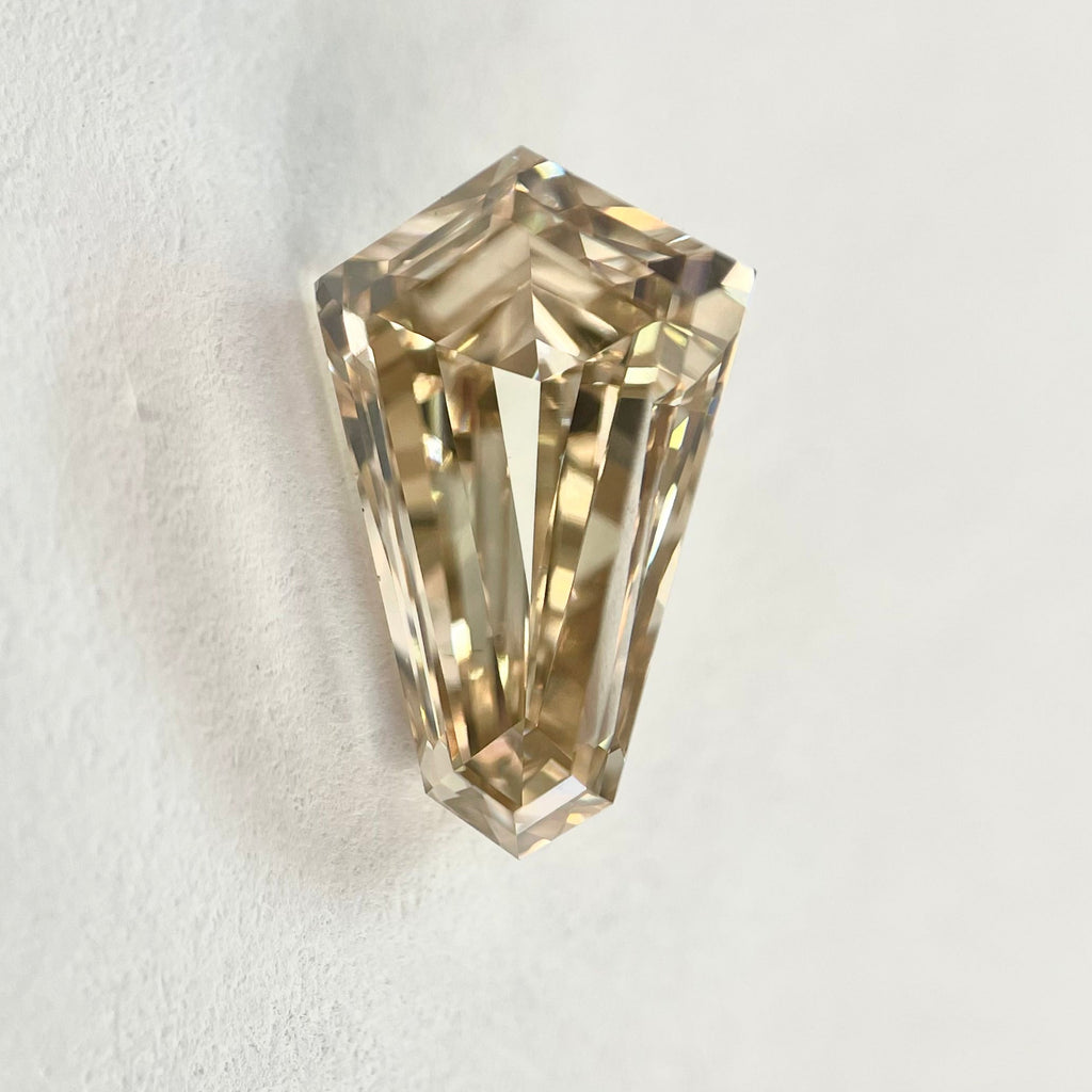Kite Shape Step Cut Brown Natural Diamond