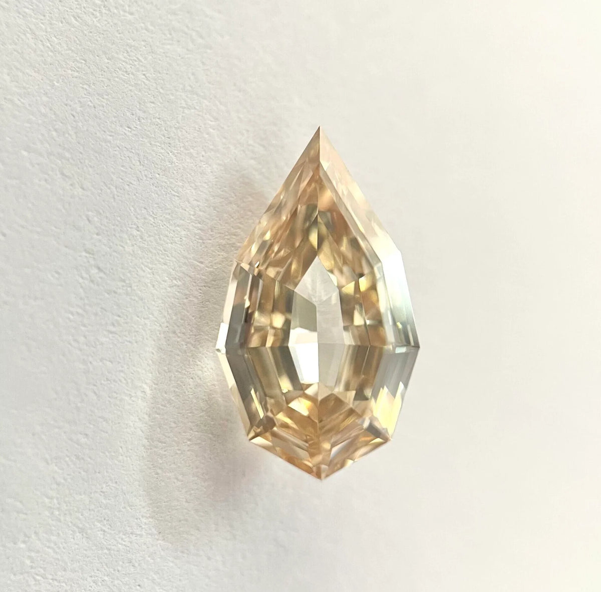 Pear Shape Step Cut Brown Color Natural Diamond