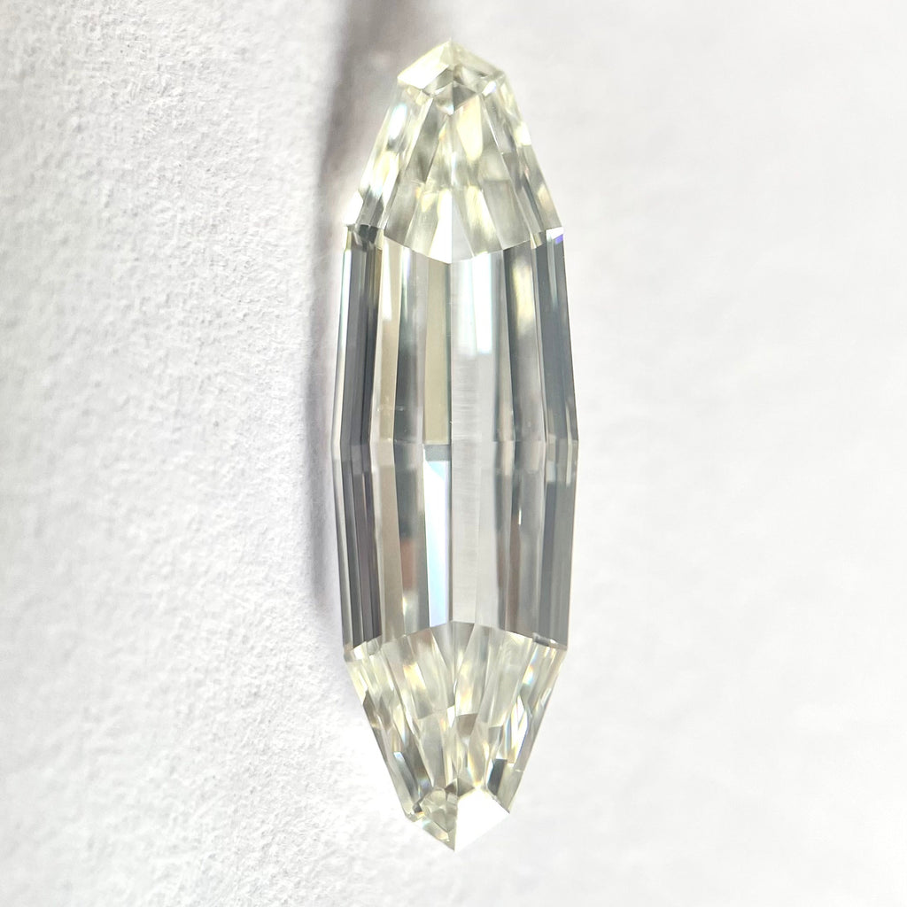Long Moval Shape Step Cut G Color Natural Diamond
