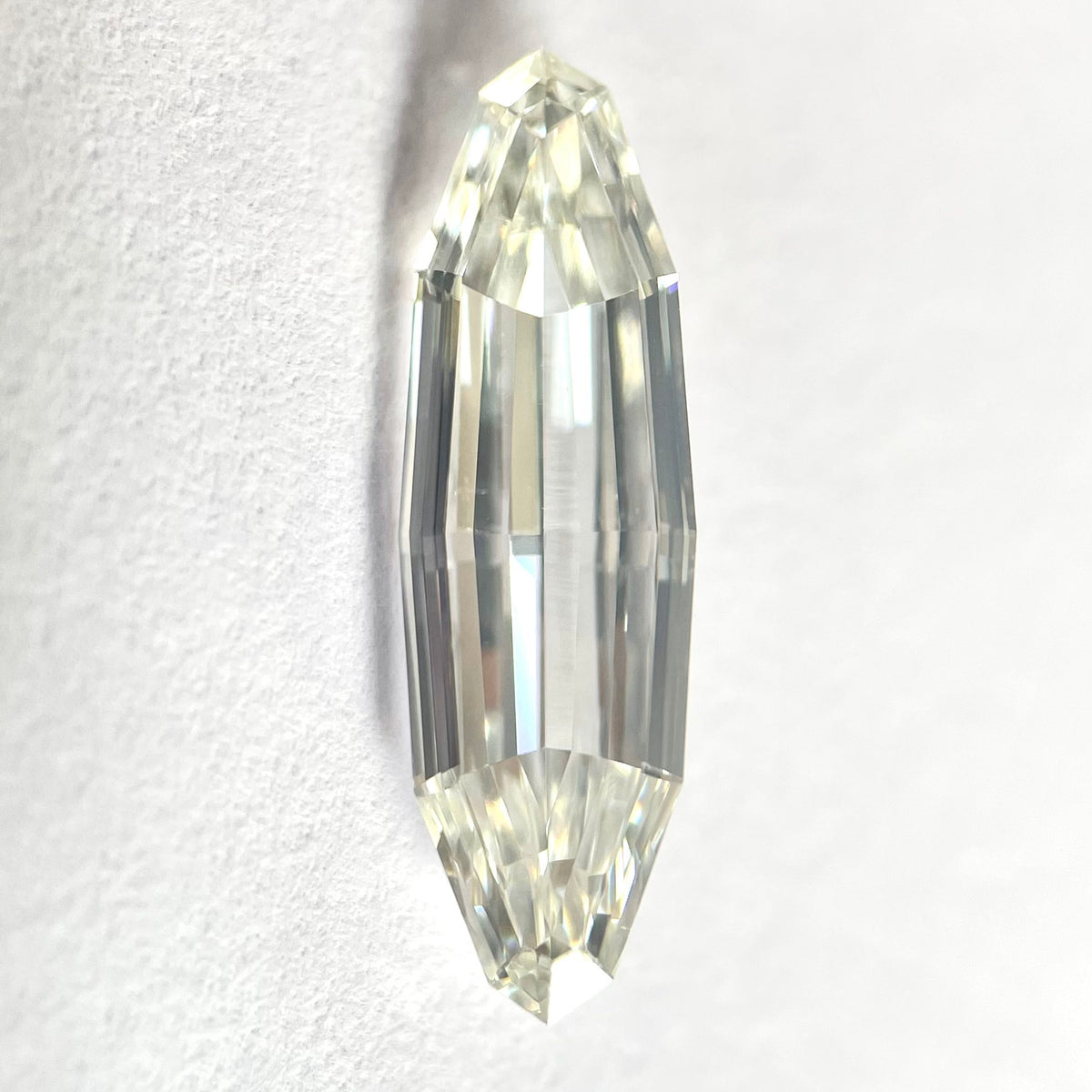 Long Moval Shape Step Cut G Color Natural Diamond