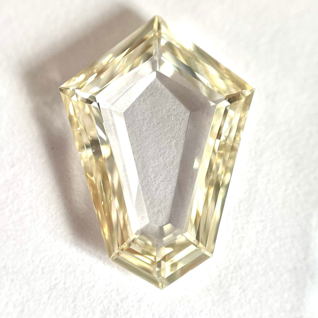 Shield Shape Portrait Step Cut Brown Color Natural Diamond