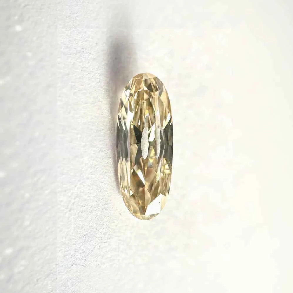 Moval Shape LB Color Old Mine Cut Natural Diamond