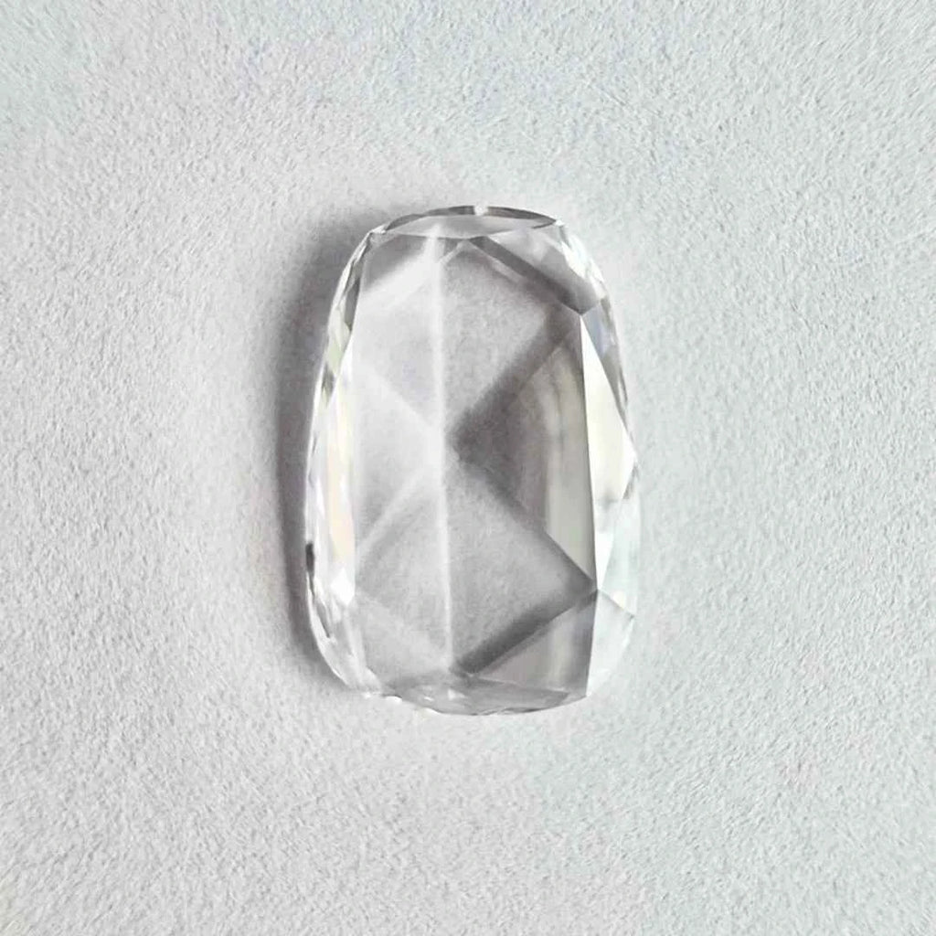 Rectangular Oval shape F Color Rose Cut Natural Diamond