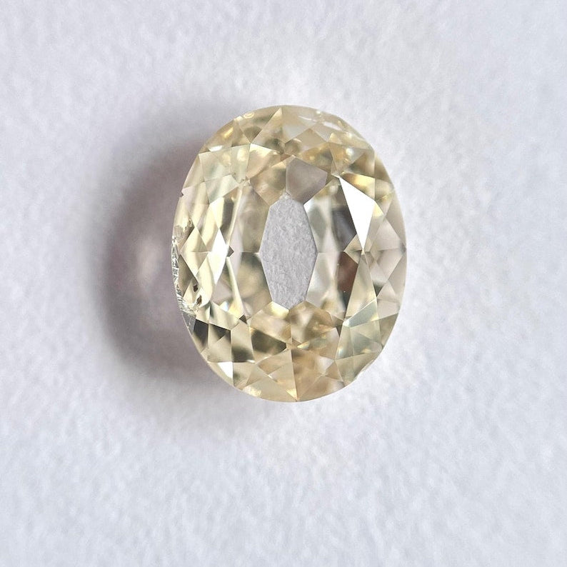 Oval Old Mine Cut 1.05CT Hazel Brown SI2 Natural Diamond