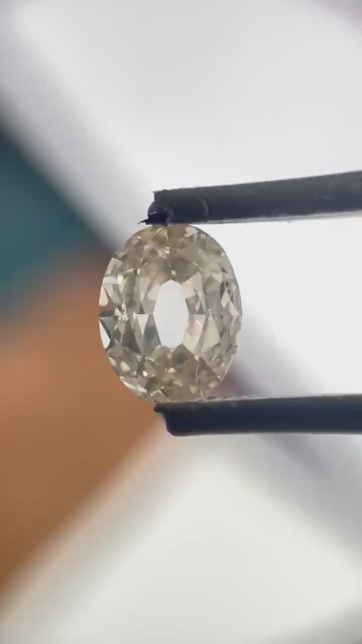 Oval Old Mine Cut 1.05CT Hazel Brown SI2 Natural Diamond