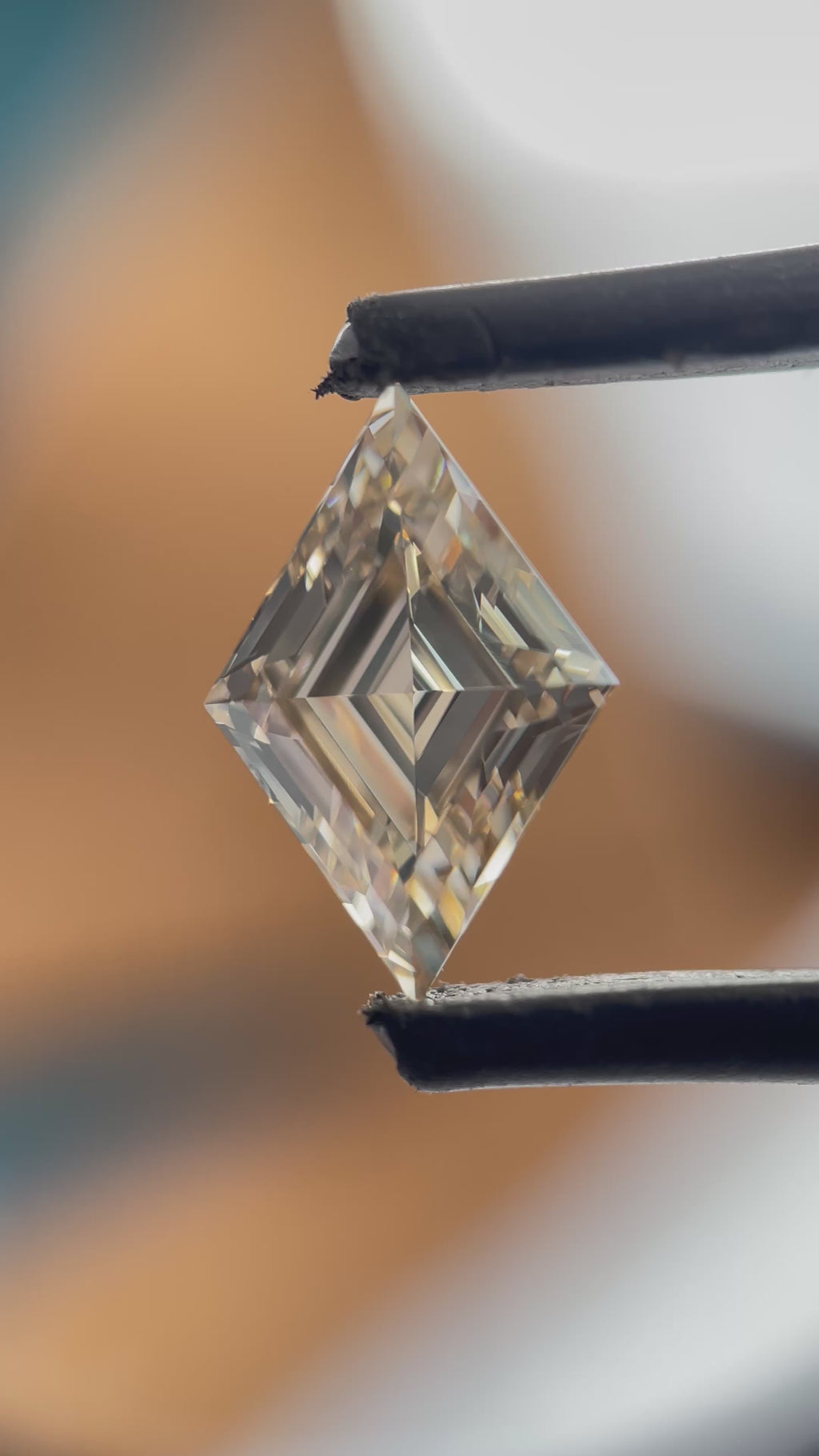 Lozenge Shape Step Cut Brown Natural Diamond