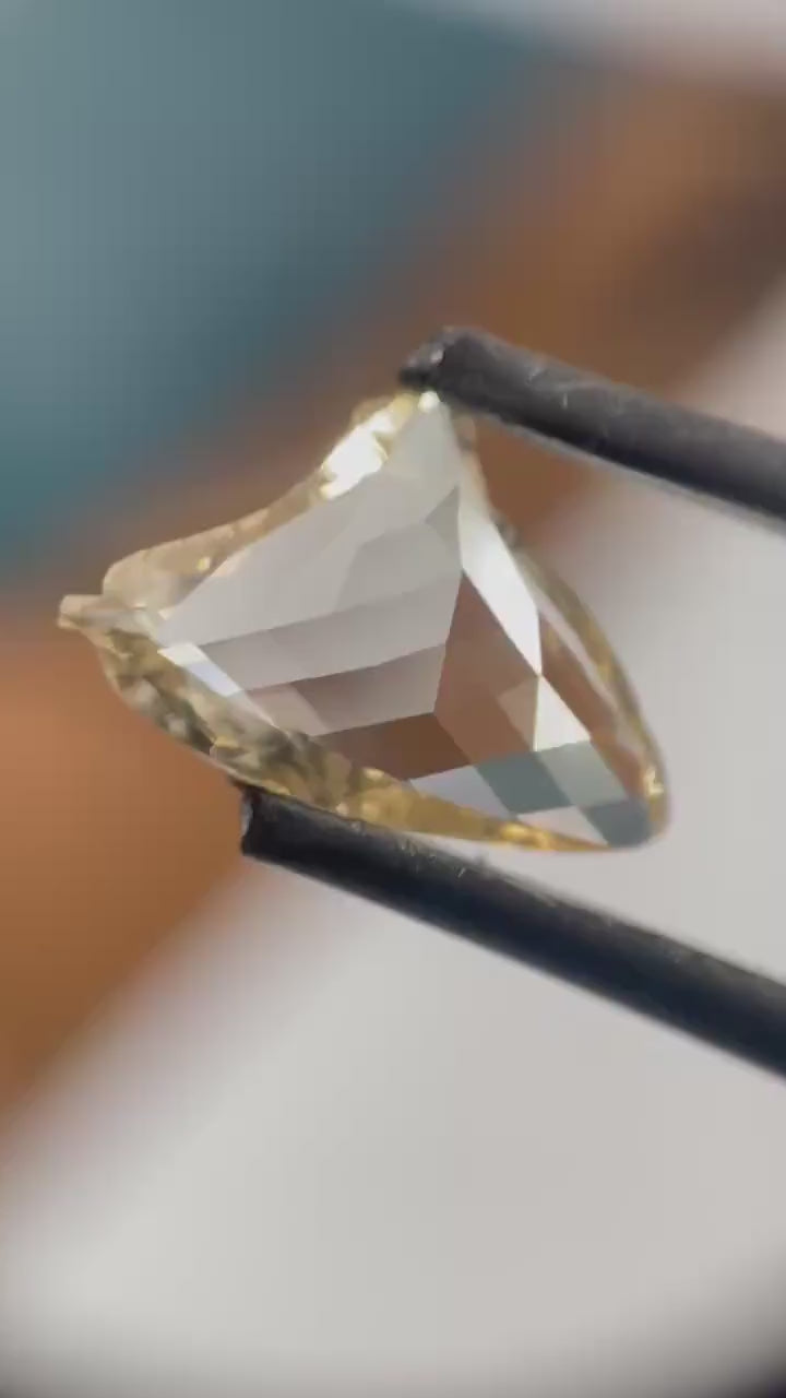 Yacht Rose Cut Honey Brown Natural Diamond