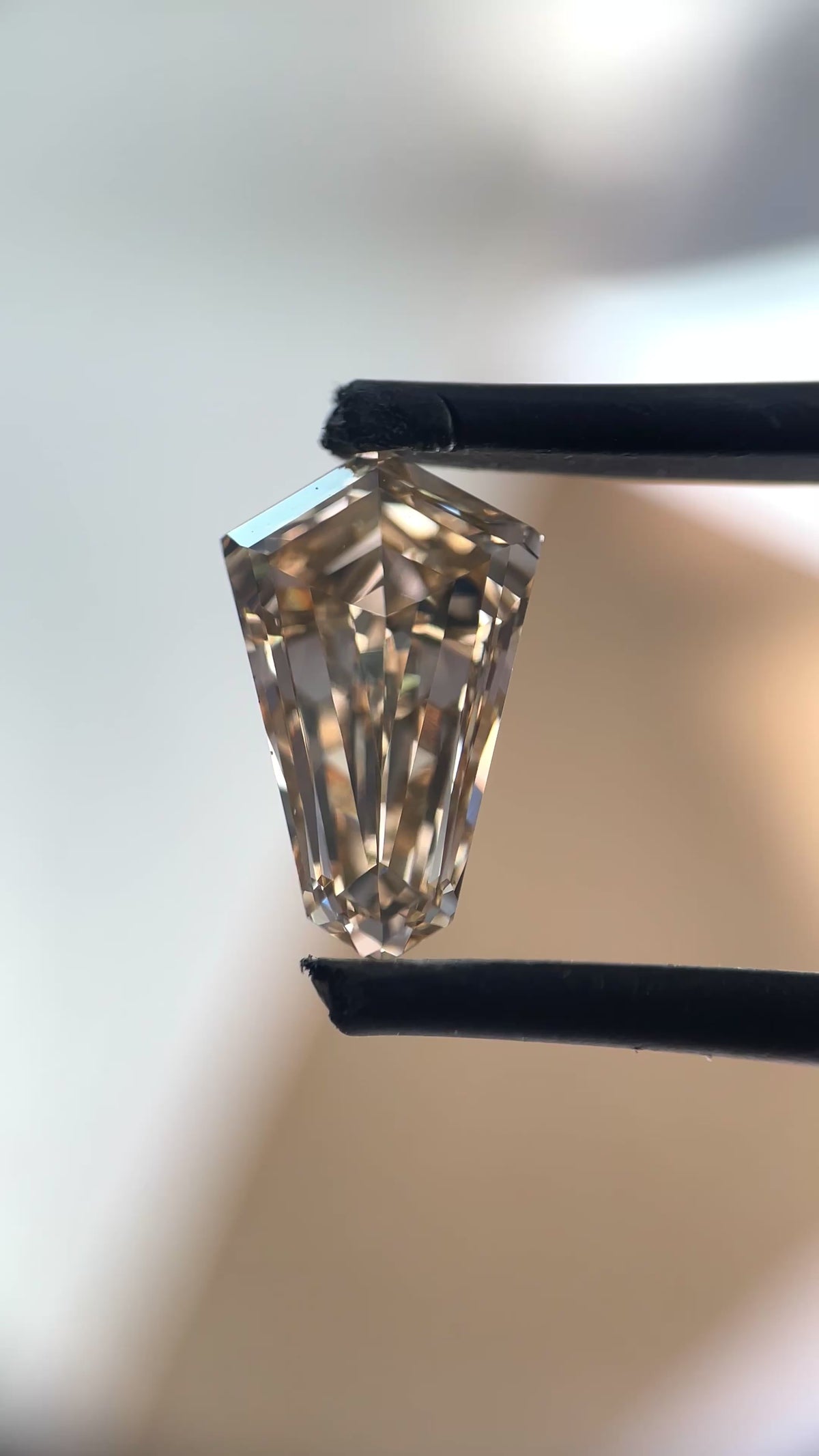 Kite Shape Step Cut Brown Natural Diamond