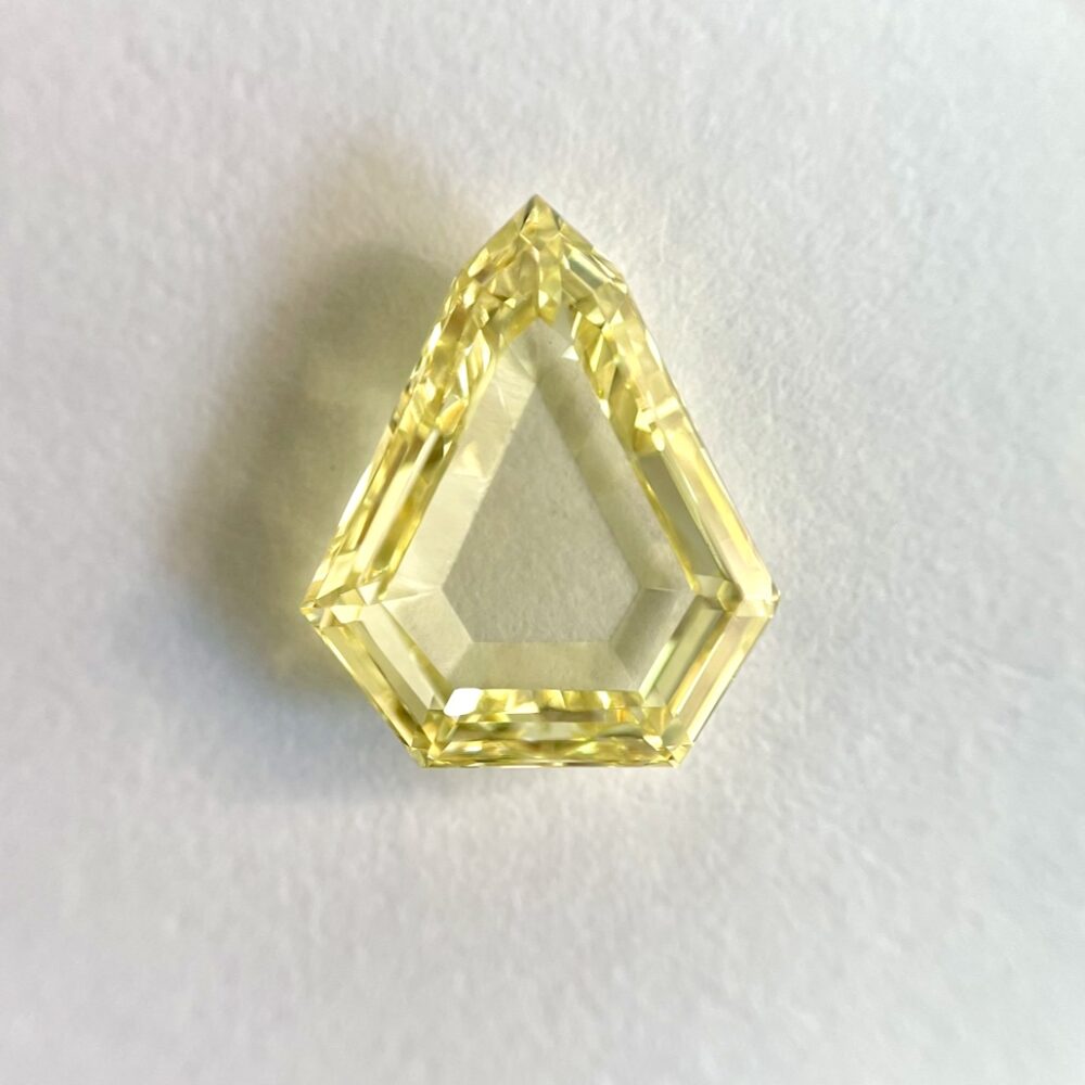 1.60 Shield Shape Fancy Yellow Color Portrait Cut Diamond