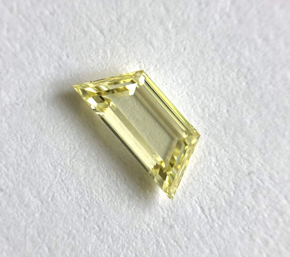 trapezoid fancy yellow diamond