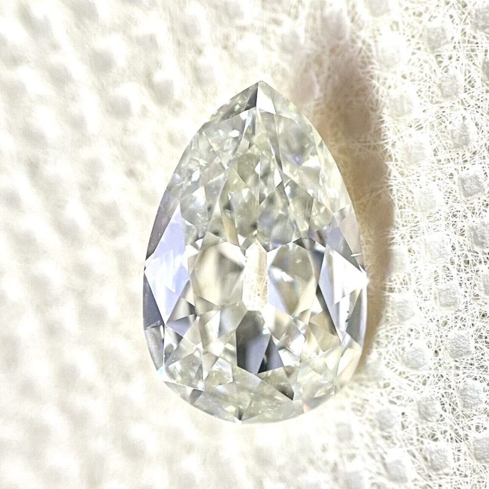 Pear shape old cut diamond