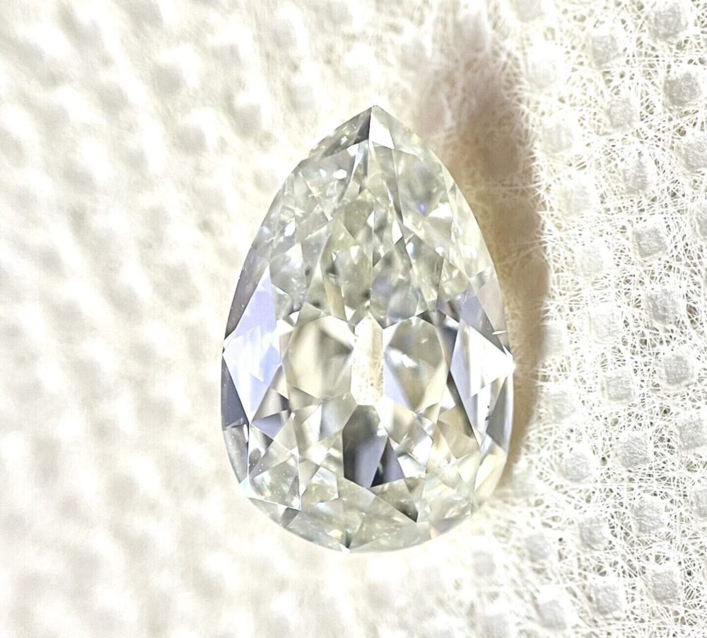 Pear shape old cut diamond