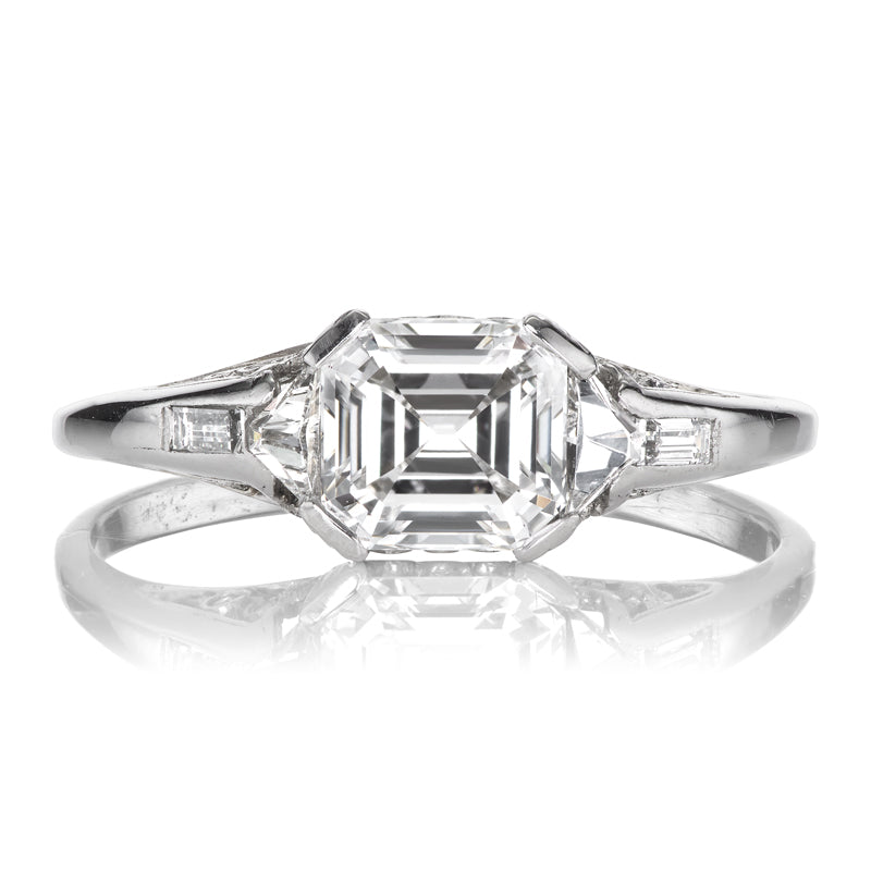 Asscher Cut Diamond Ring