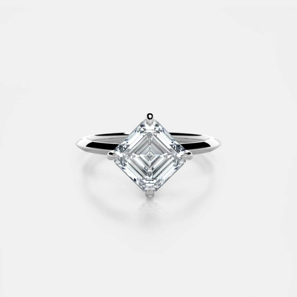 Asscher Diamond Ring