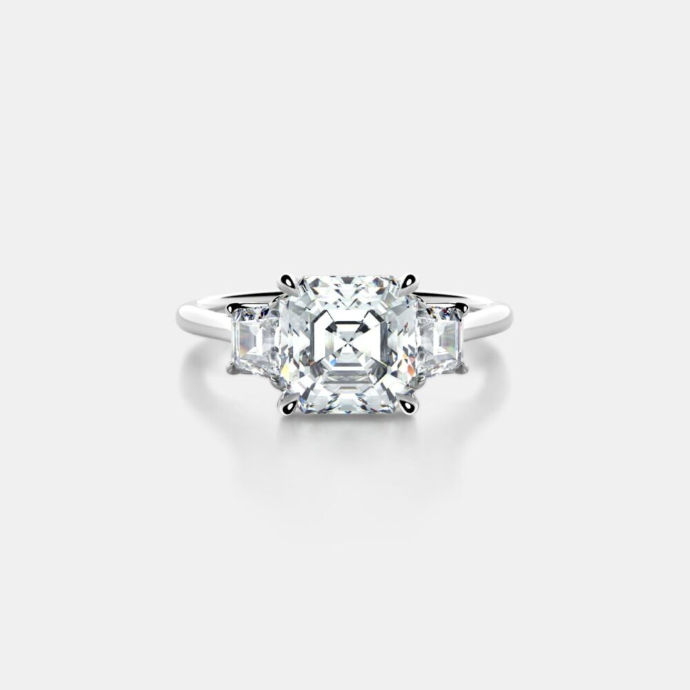 Asscher Cut Diamond Ring