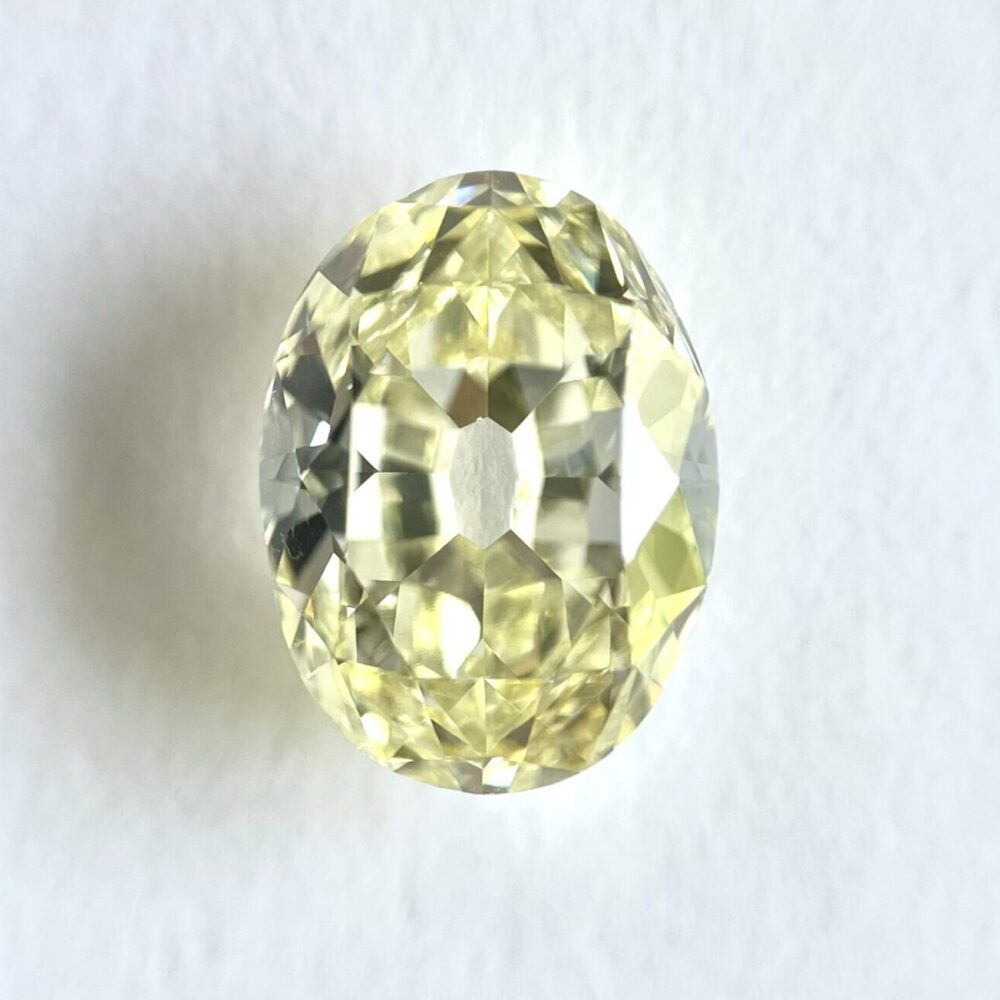 Oval shape old miner diamond