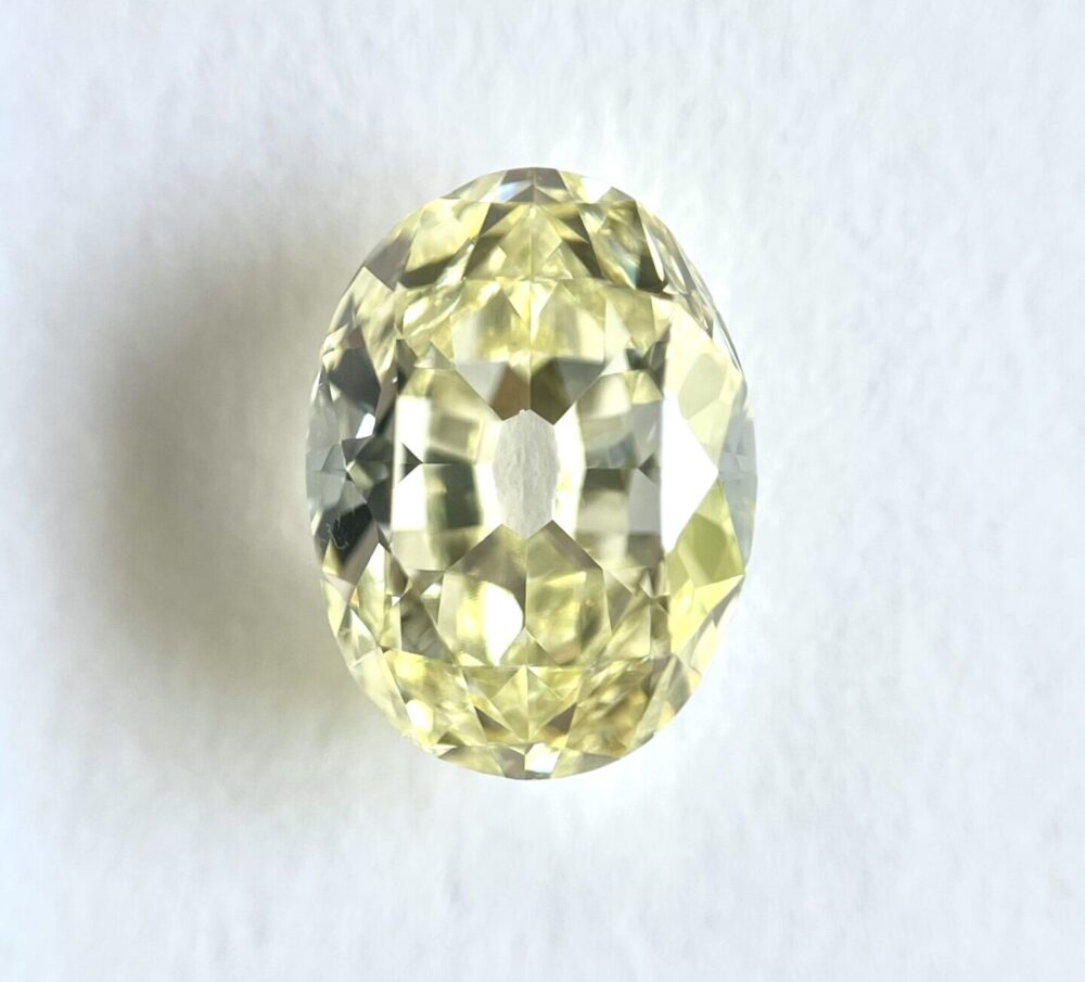 Oval shape old miner diamond