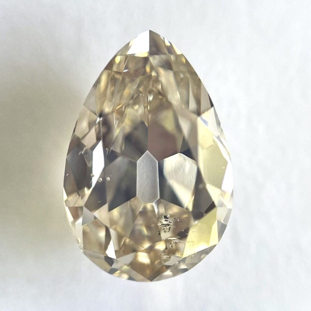 Pear shape old miner diamond