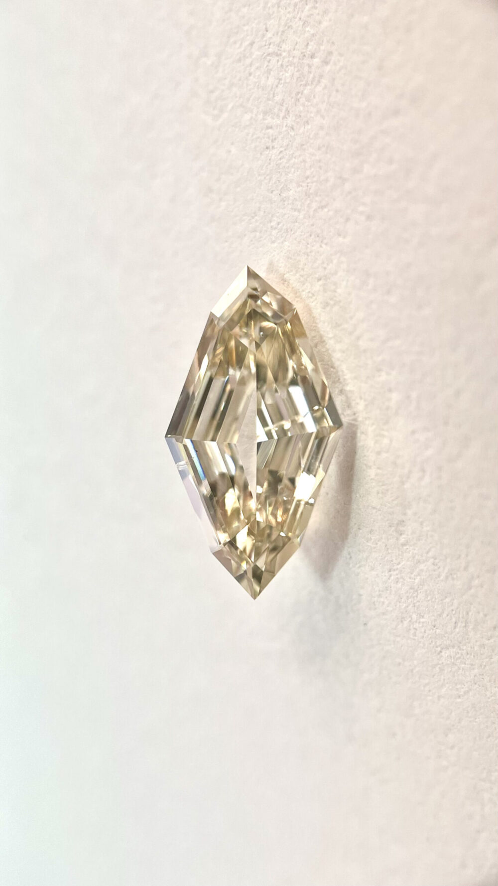 Lozenge shape LB color step cut diamond