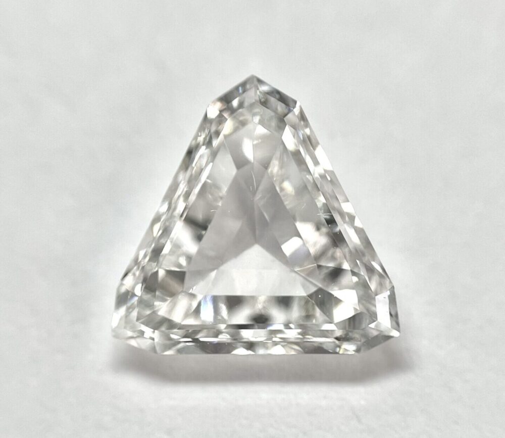 Calfhead shape D color step cut diamond