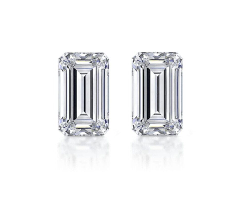 Emerald Cut Natural Matching pairs Diamonds