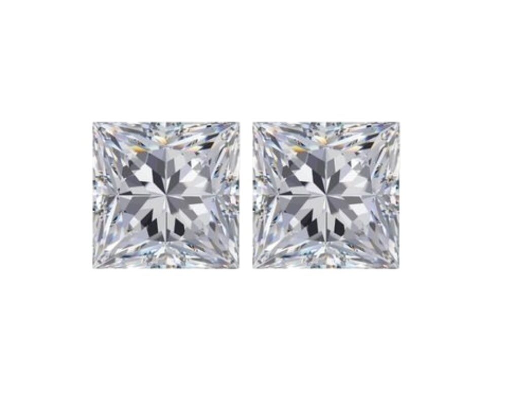 Princess Cut Natural Matching pairs Diamonds