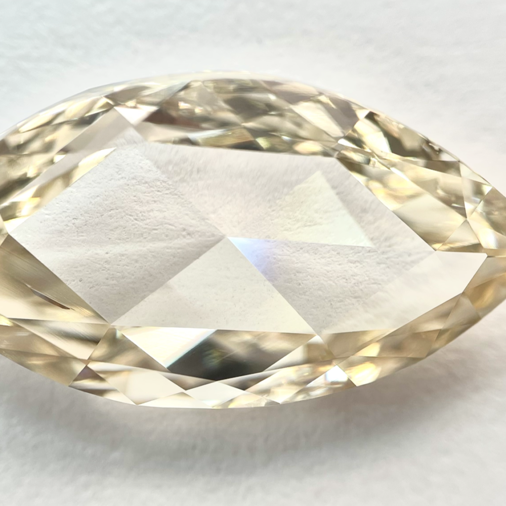 Pear shape LB color rose cut diamond