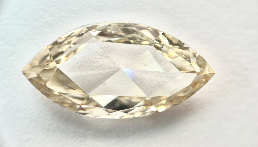 Pear shape LB color rose cut diamond