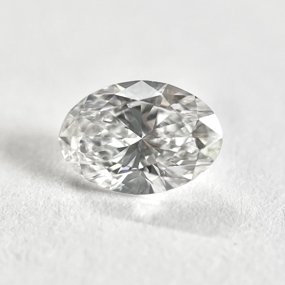 Oval shape D color brilliant cut diamond