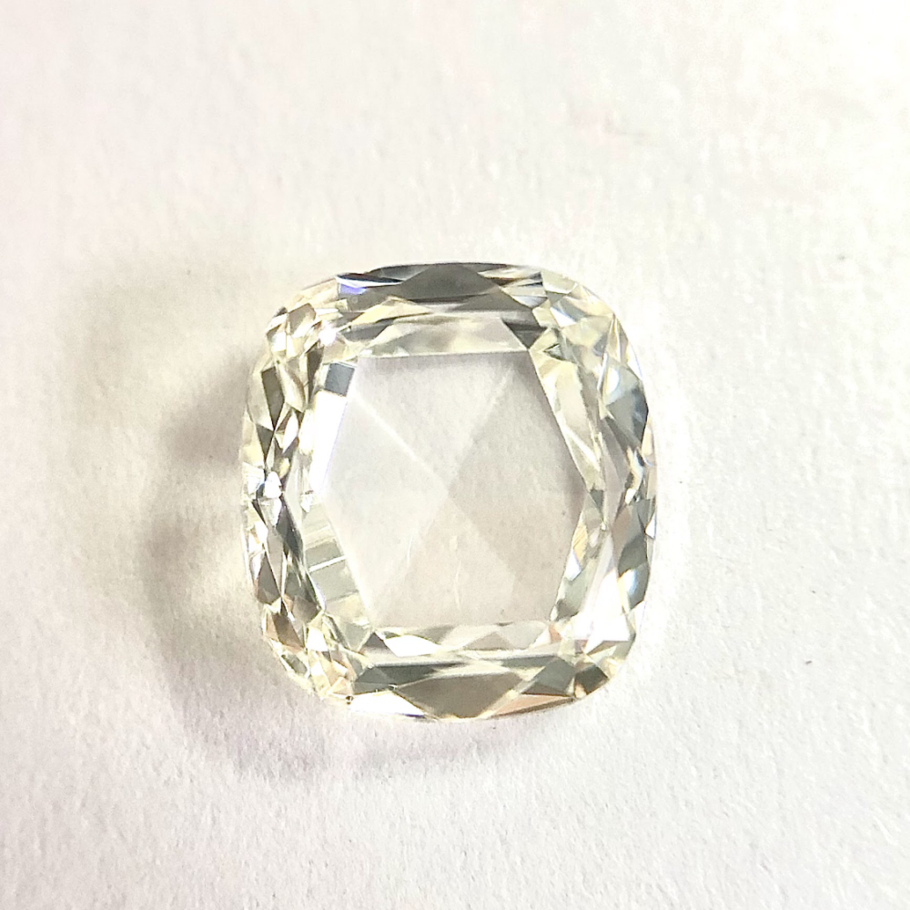 Cushion shape K color rose cut diamond