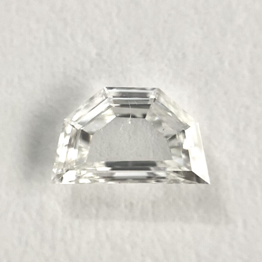 Portrait D shape F color step cut diamond