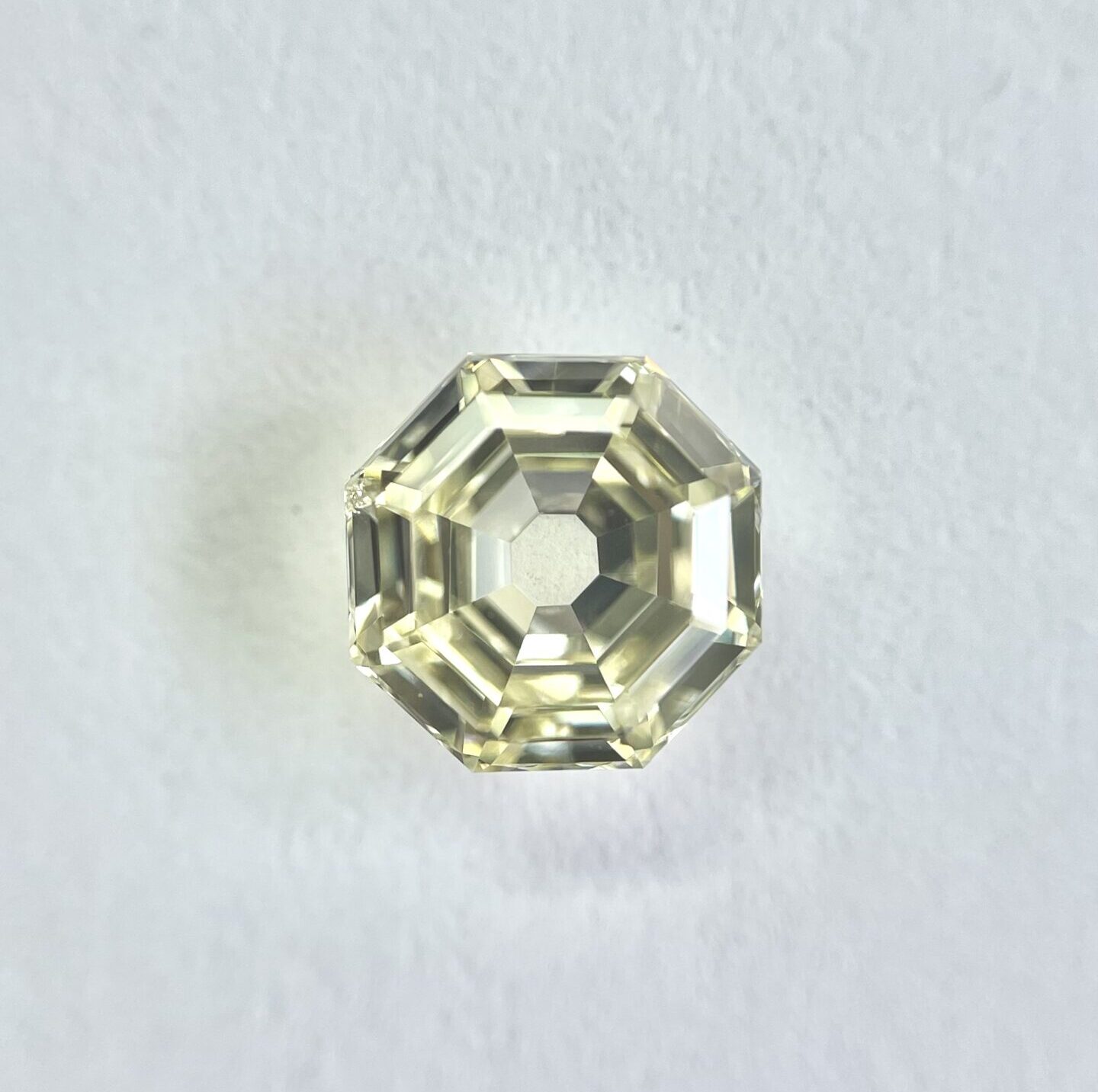 Octagon shape OP color step cut diamond