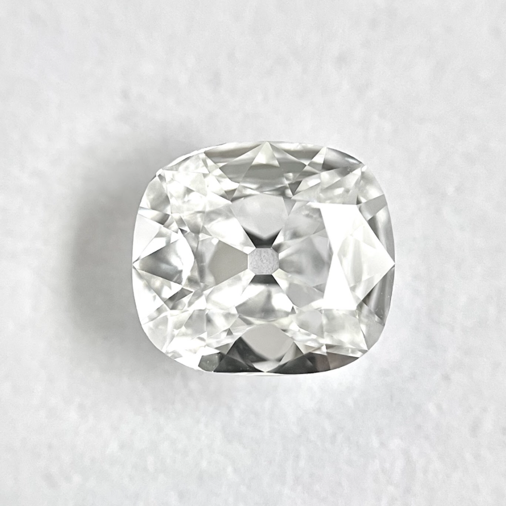 Cushion shape D color brilliant cut diamond