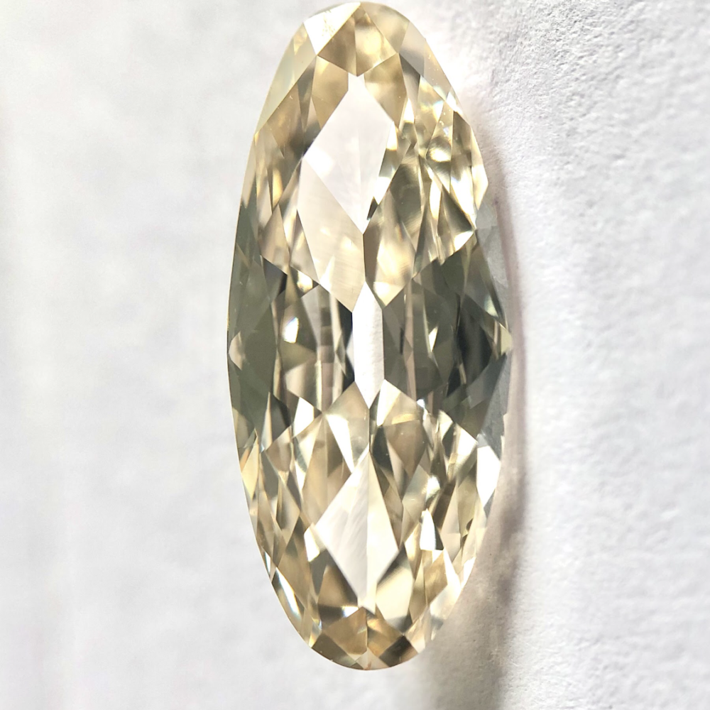 Marquise shape BROWN color old mine cut diamond