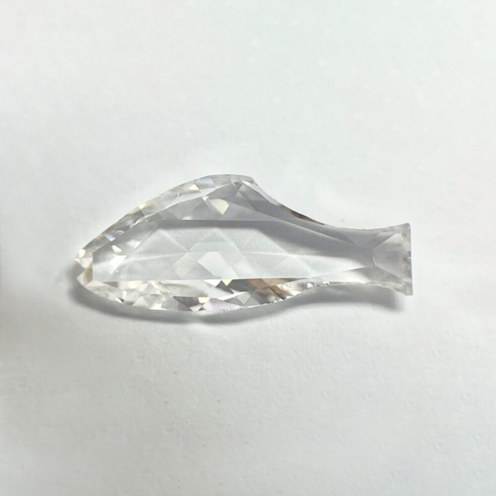 Fish shape D color rose cut  diamond
