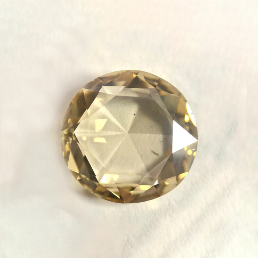 Round shape BROWN color Rose cut diamond