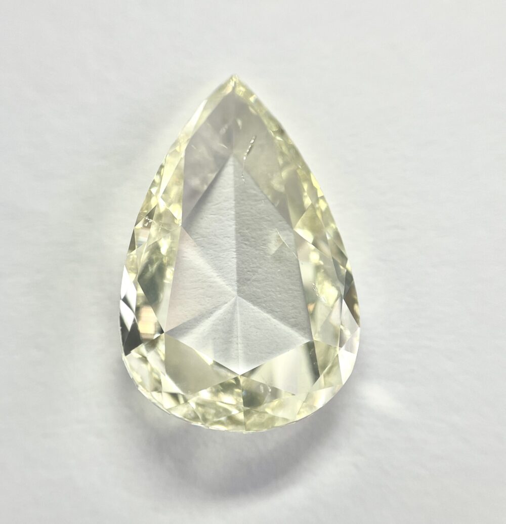 Pear shape J color Rose cut diamond