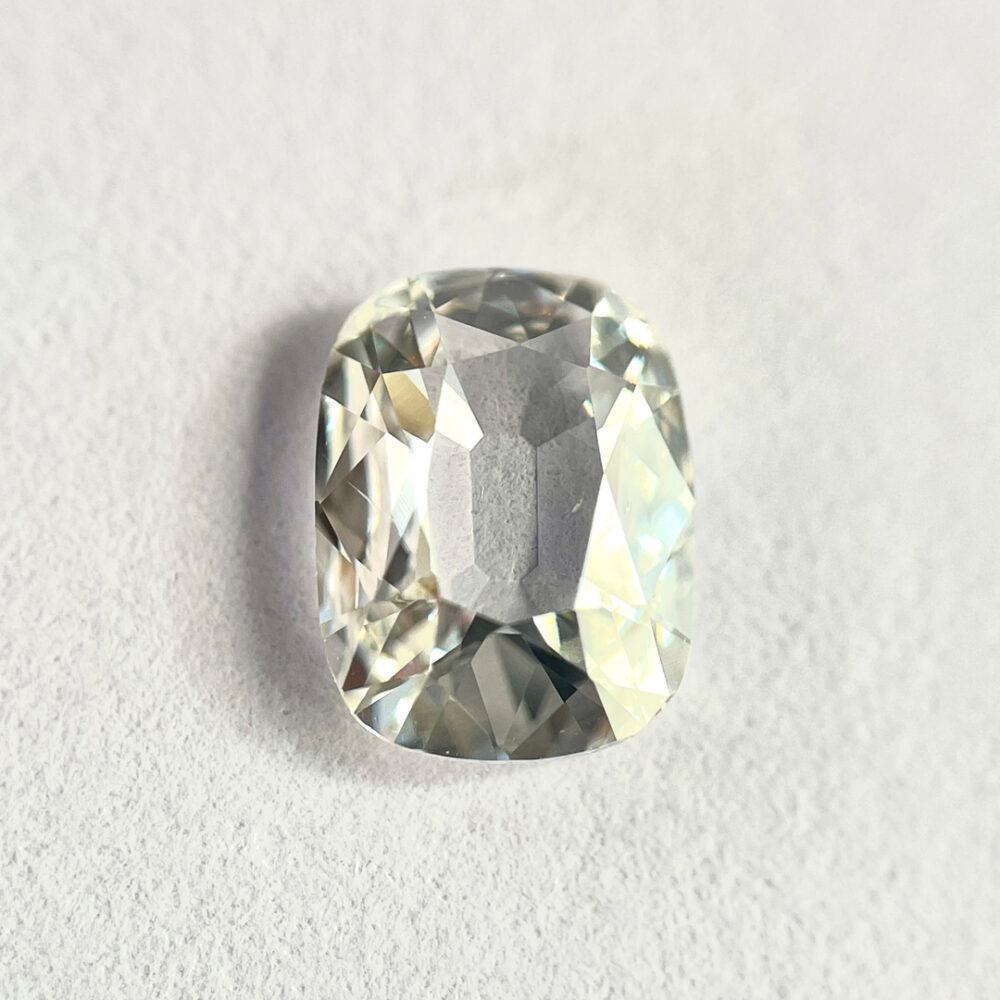 Oval shape G color old mine cut diamond
