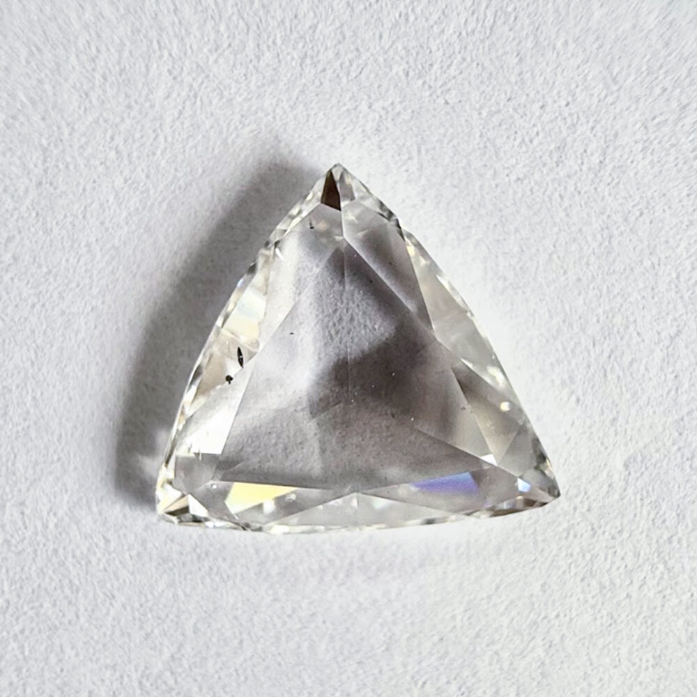 Trillion shape I color Rose cut diamond