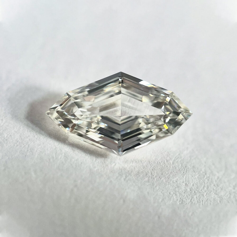 Lozenge shape H color Step cut diamond