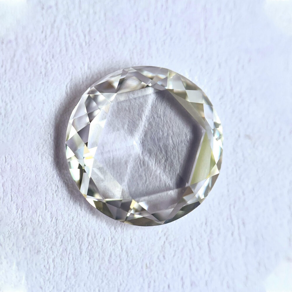 Round shape D color rose cut Diamond