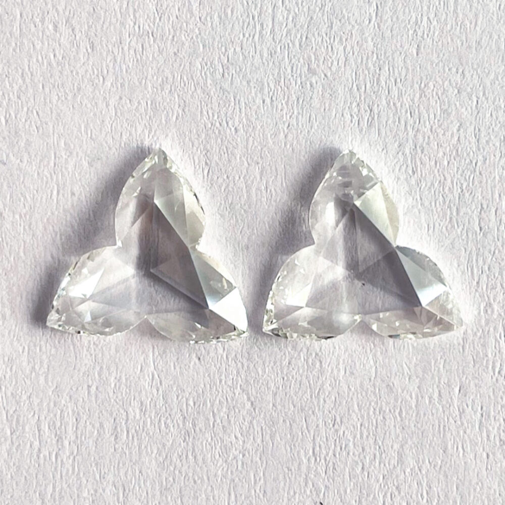 Flower shape F color Rose cut diamond