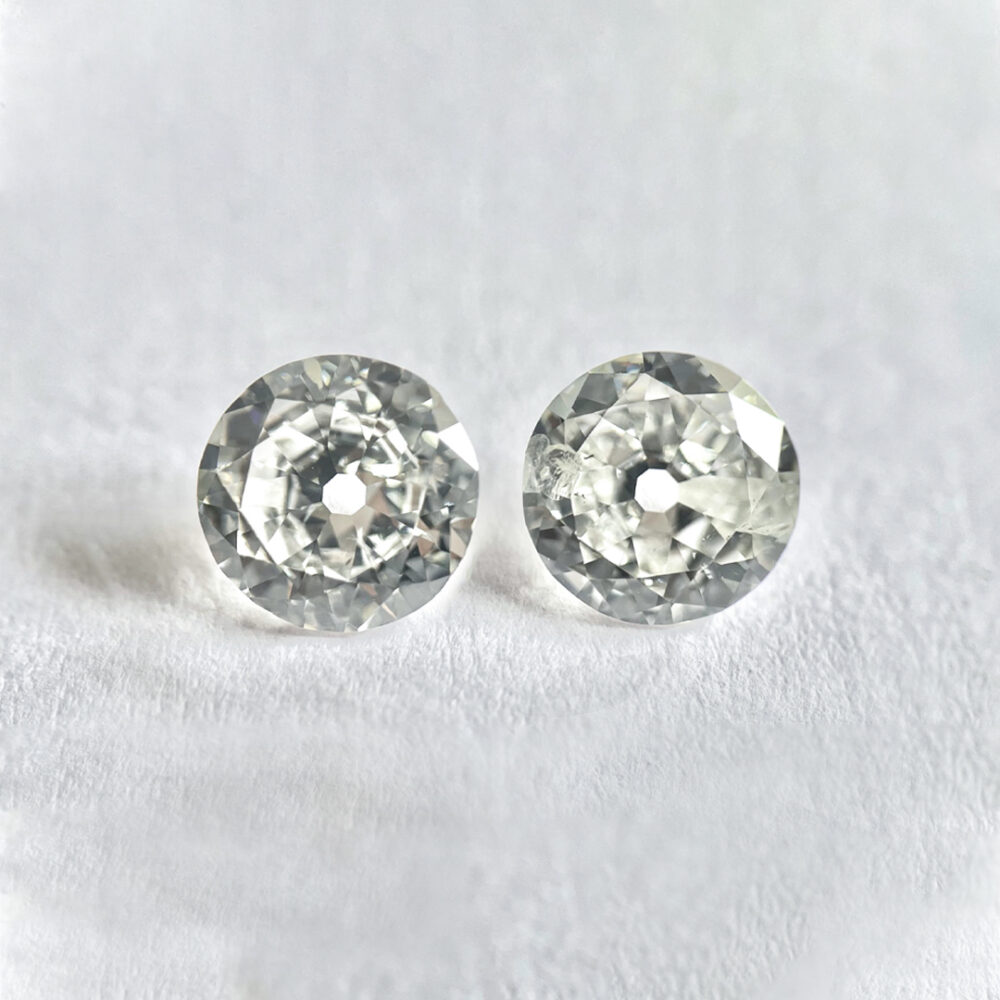 G color Old European cut Pair diamond
