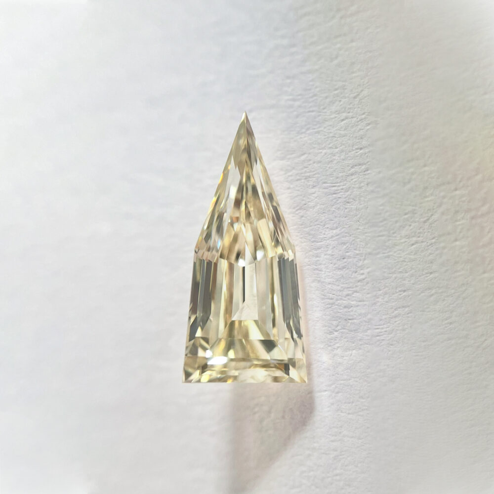 Shield Shape Caramel Color Step Cut Diamond