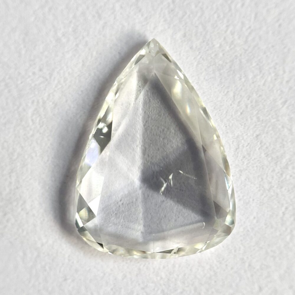 Pear shape H color Rose cut diamond