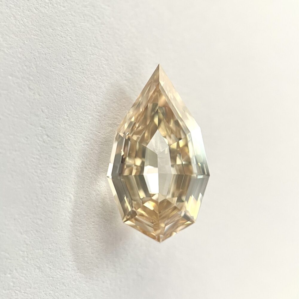 Pear Shape BROWN Color Step Cut Diamond