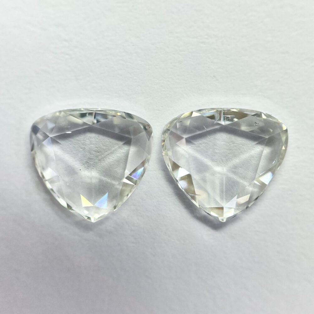 HEART shape H color Rose cut pair diamond