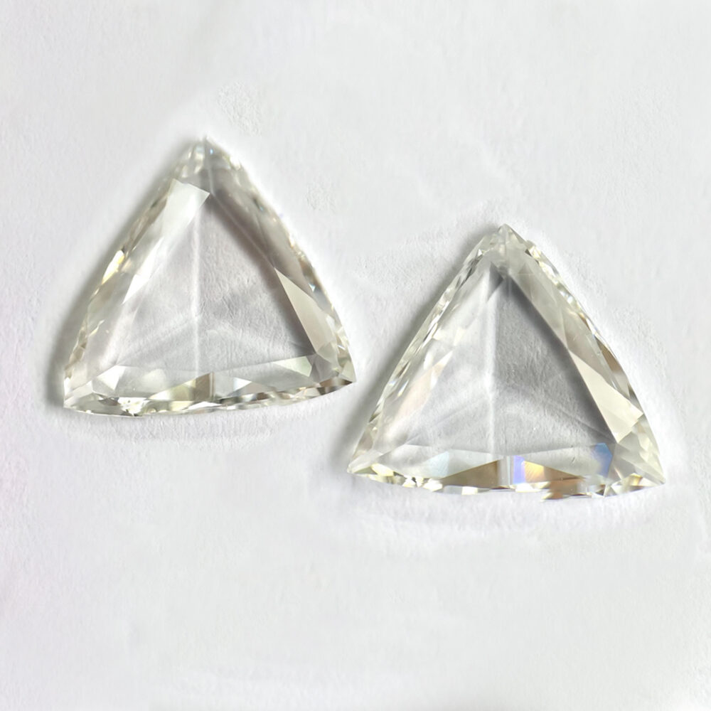 Triangle shape G color Rose cut diamond