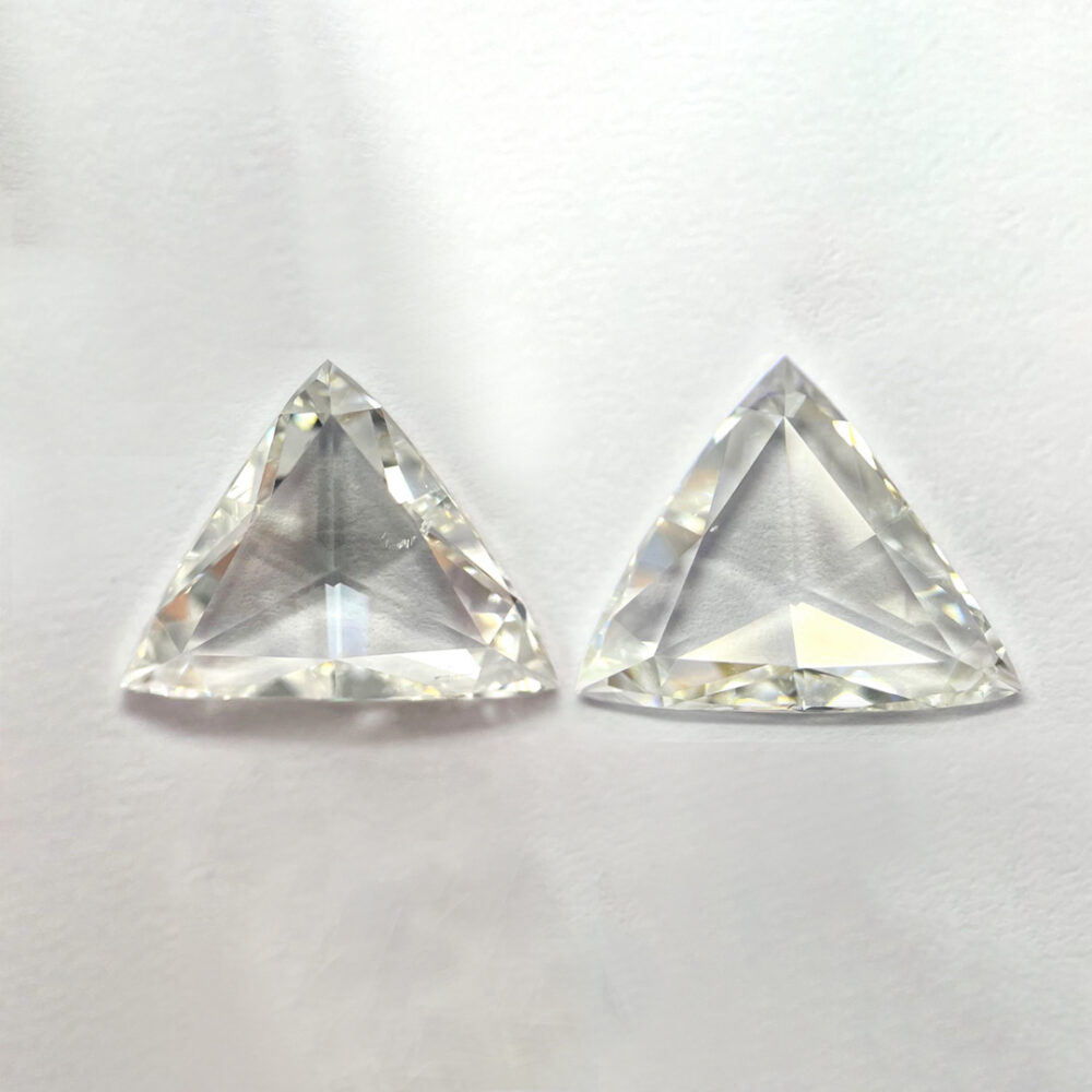 Triangle shape H color Rose cut diamond